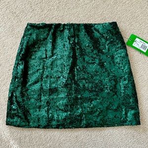 Tipsy Elves Green Sequin Skirt. Size Small